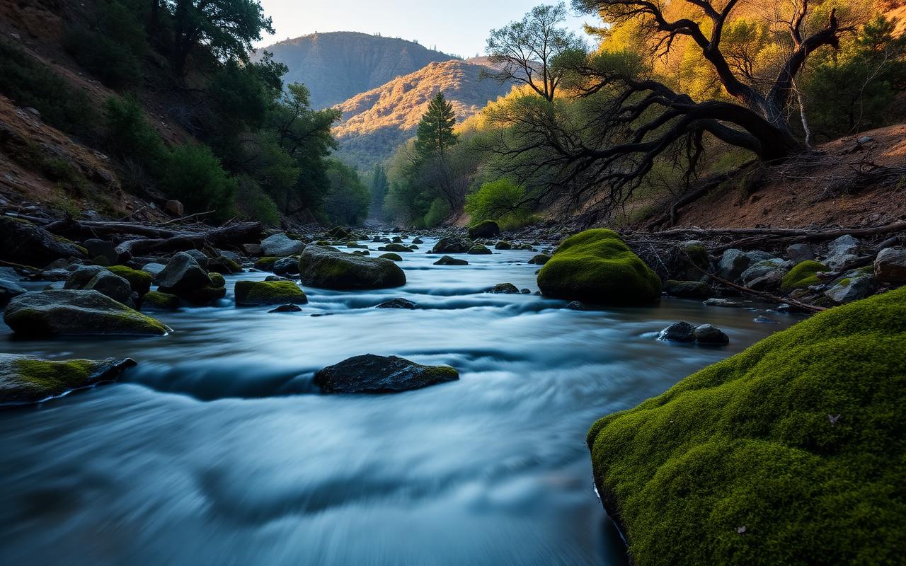River winding through the Sierra Foothills